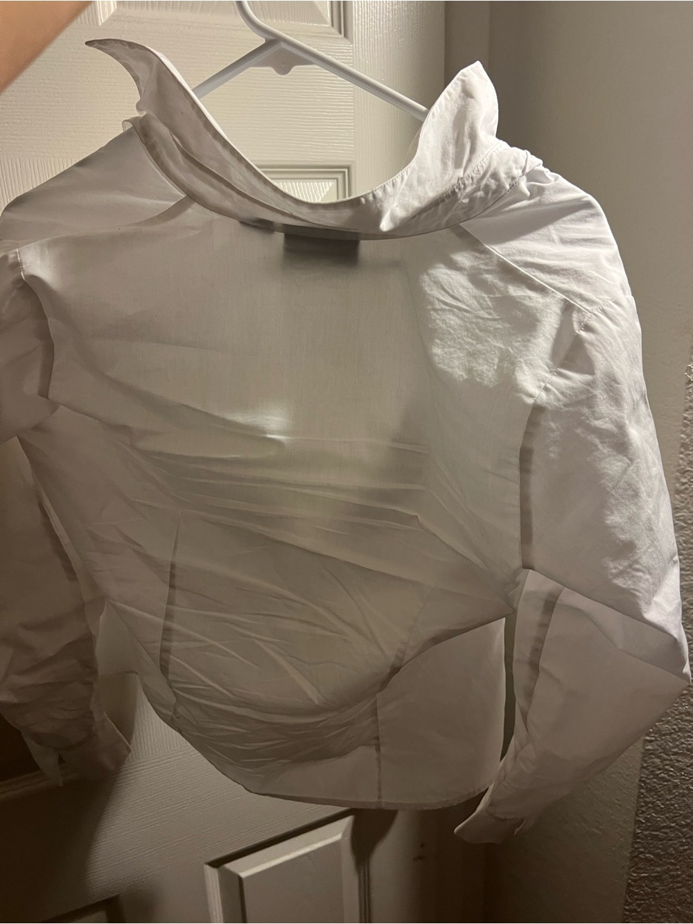 Style & Co. White Ruffle V-Neck Button-Front Shirt - Picture 2 of 4